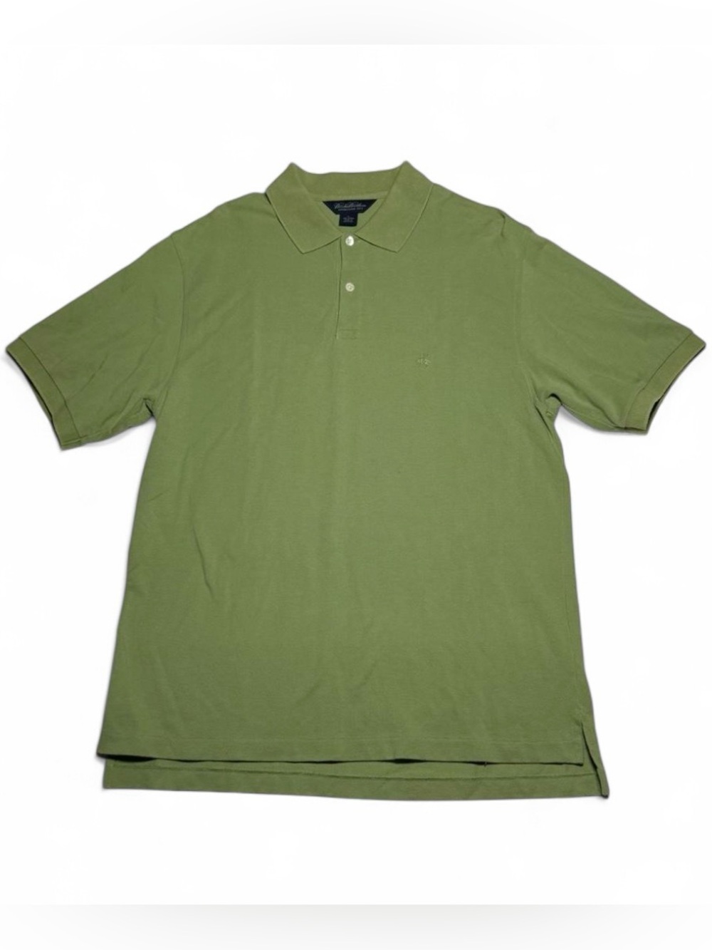 VTG Brooks Brothers Green Polo Shirt Short Sleeve Embroidered Logo Golf Preppy L